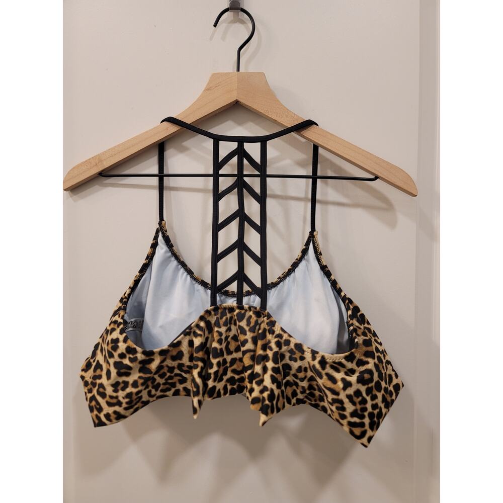 Victoria Secret Pink Leopard Print Ladder Bikini Top Size - Picture 2 of 6